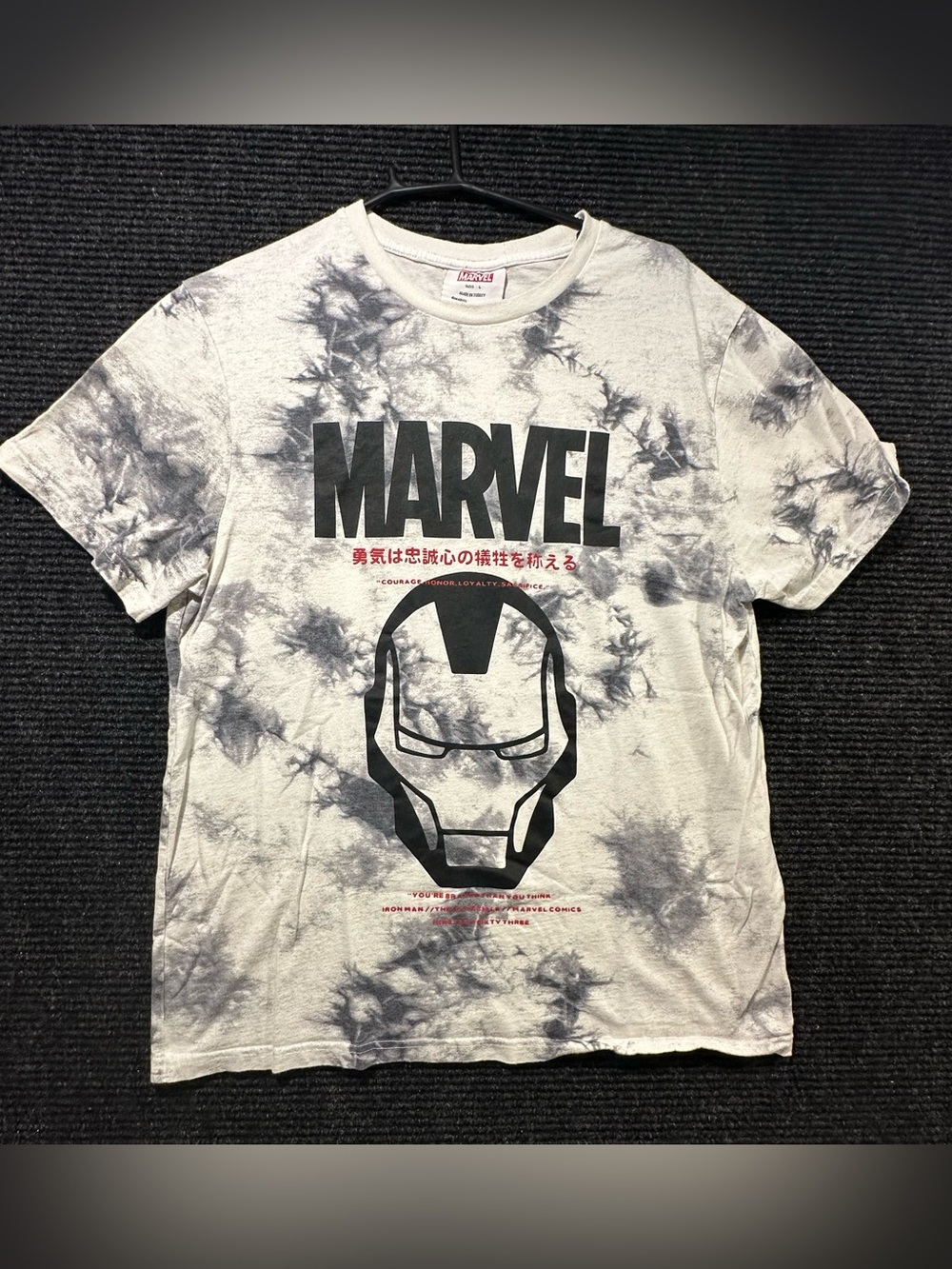 Iron Man Tie Dye Graphic T-Shirt Mens Large